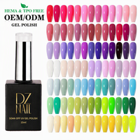 Vernis à ongles en gel DZ NAIL sans HEMA ni TPO, 15 ml, à retirer par trempage, UV LED, haute pigmentation, non toxique, longue tenue, OEM ODM, logo personnalisé pour salon