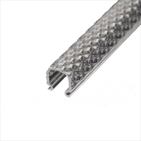 Couvercle diffuseur de lumière micro prismatique 3 faces PMMA haute transmittance usine OEM petit abat-jour à profil acrylique anti-éblouissement