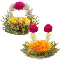 Thé en fleurs 100% artisanal en gros, thé en boule de fleurs, échantillon gratuit, thé fleuri