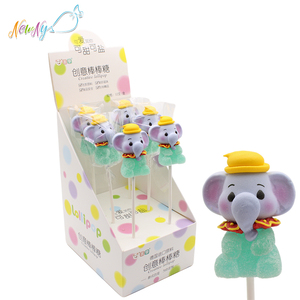 Lecca-lecca in gelatina a forma di elefante 3D per bambini, certificati Halal, all'ingrosso dal produttore, con scatole espositive - Product Image 1