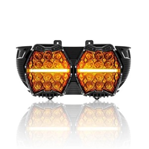 Phare LED certifié E24 avec clignotant ambre et feux de jour (DRL) compatible Harley Road Glide 2015-2023 - Product Image 5