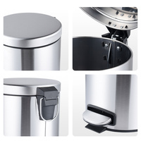 Poubelle à pédale en acier inoxydable de style moderne pour la maison et la cuisine