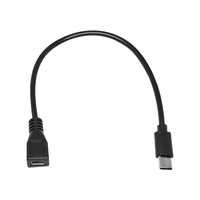 Câble d'alimentation de conversion d'extension USB 2.0 type c mâle vers Micro b femelle