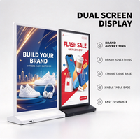 Boîtes lumineuses publicitaires rechargeables A4 double face, affichage LED de table pour la promotion des menus de restaurant