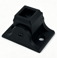 Support carré noir mat réglable pour balustre, fixation pour rampe d'escalier en fer forgé, balustrade