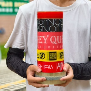 Ruban <span class=keywords><strong>de</strong></span> papier écologique en BOPP avec logo coloré personnalisé Ruban <span class=keywords><strong>de</strong></span> papier kraft imprimé à l'eau activée par buffle humide sensible à la pression - Product Image 1