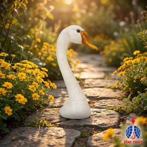 Statua di Cigno Bianco a Grandezza Naturale <span class=keywords><strong>2022</strong></span>, <span class=keywords><strong>Scultura</strong></span> Ecologica in Fibra di Vetro per Decorazione di Giardini e Parchi, Materiale in Resina - Product Image 3