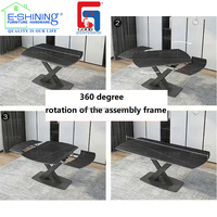 Mécanisme de table pivotante en acier, table à manger multifonctionnelle extensible et dissimulée, gain de place, s'étend jusqu'à 1200 mm