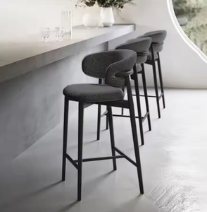 Silla Moderna de Diseño Nórdico de Lujo, con Respaldo Alto, Tapizada en Tela Blanca, para Bar, Hogar, Salón, Comedor y Sala de Estar - Product Image 6