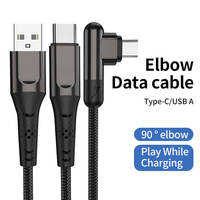 Kabel Pengisian Cepat INNOPRO 60W USB Type-C PD Elbow, PVC Braid, Konduktor Tembaga Murni, Metal 3A untuk iPhone Laptop