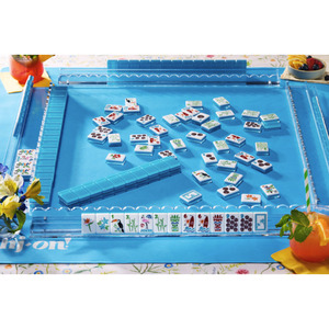 Juego <span class=keywords><strong>de</strong></span> Mahjong Americano Transparente Azul con Diseño <span class=keywords><strong>de</strong></span> Barco <span class=keywords><strong>de</strong></span> Vela <span class=keywords><strong>de</strong></span> 3 Capas para Fiestas y Entretenimiento, Ideal para Vacaciones Tropicales en <span class=keywords><strong>la</strong></span> Playa - Product Image 3