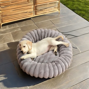 Offres Spéciales nouveau lapin en peluche rond lit pour animaux de compagnie confortable beignet doux lavable <span class=keywords><strong>chien</strong></span> tapis <span class=keywords><strong>coussin</strong></span> pour animaux de compagnie - Product Image 2
