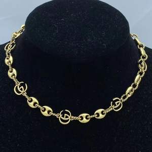 Nuova Collana Vintage Classica di Moda G, Placcata in Ottone Dorato, Collana Lussuosa ed Elegante, Gioielli GG Designer all'Ingrosso - Product Image 5