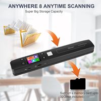 Escáner de Documentos Portátil Mini Automático A4, HD1050DPI, Color y Monocromo, Wifi, con Batería Recargable de Iones de Litio Integrada