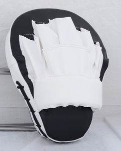 10OZ 12OZ Gants de boxe factices en cuir PU entraînement léger fermeture à crochet et boucle Logo personnalisé et Design rose bleu blanc - Product Image 1