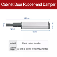 Ressam-Système d'ouverture de porte d'armoire tactile en métal avec tampon pour meubles-Amortisseur magnétique à loquet