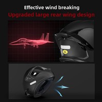 Casque de moto intégral de la marque RNG avec double visière et grand spoiler GB811-2022A certifié