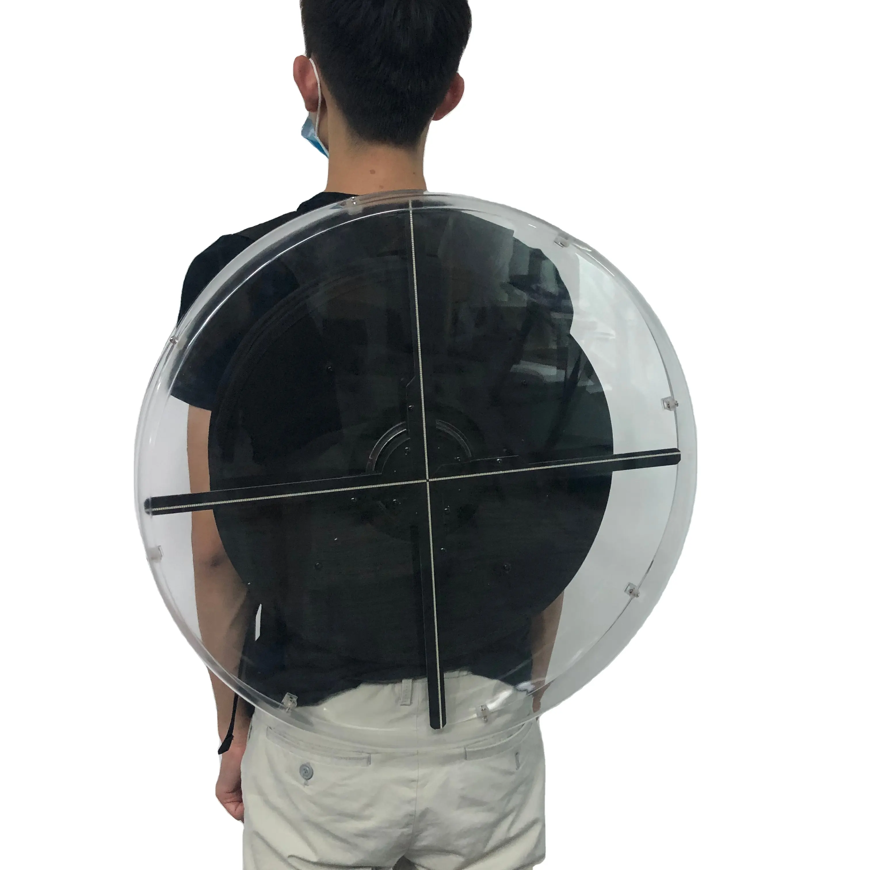 สินค้าใหม่กระเป๋าเป้สะพายหลัง Holographic 3d Naked Eye โฆษณา3D โฮโลแกรม Led พัดลม