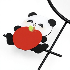 Horloge murale mignonne en forme de panda avec <span class=keywords><strong>pendule</strong></span>, <span class=keywords><strong>design</strong></span> créatif de fruits, horloge murale décorative pour salon, <span class=keywords><strong>cuisine</strong></span>, décoration de la maison - Product Image 5