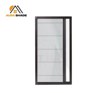Vendita calda pieghevole schermo in lega di alluminio telaio in stile fisarmonica a rete pieghettata finestra Pliss zanzariera finestra orizzontale rotolamento orizzontale - Product Image 5