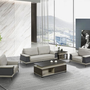 Ensemble de <span class=keywords><strong>canapé</strong></span> modulaire avec fauteuil inclinable 5 places en similicuir Confort ergonomique Meubles de salon Facile à assembler - Product Image 1