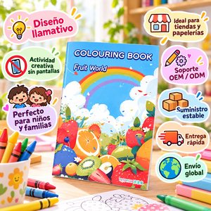 Set di Libri da Colorare per Bambini a Tema Mondo della Frutta, Libro di Disegno e Pittura per Bambini e Prescolare, Regalo Artistico - Product Image 2