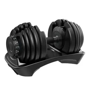 Satış Fitness ücretsiz ağırlıkları Set Dumbells siyah 10-90Lb ayarlanabilir spor dambıl seti 2-In-1 40Kg ev için