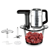 RAF R.7617 Fufu Machine Voedselverwerker 300W 3.0L Glazen Kom 360 Graden Hak- en Snijdsysteem voor Vlees, Fruit, Groenten, Keukenbereiding