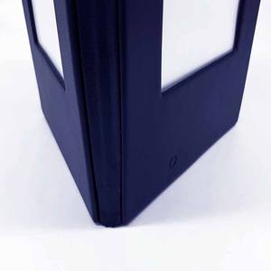 Porta Menús Iluminado de 3 Caras en Cuero Sintético Azul Oscuro, Plegable, con Tarjetas LED para Mesa - Product Image 2