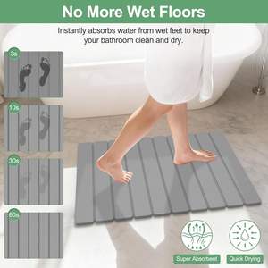 Alfombrilla de Baño de Piedra Ecológica y Rentable de 39*60 cm, Moderna, Antideslizante, de Secado Rápido, de Tierra de Diatomeas, Sólida y Plegable - Product Image 2