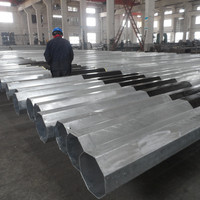 35FT 40FT 60FT 70FT 90FT Poste de distribución de energía galvanizado en caliente Precio Poste de acero eléctrico Poste de mástil alto