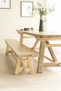 Banco de Comedor Rústico Moderno de Madera Maciza Premium, Asientos Interiores para Uso en Hoteles, Cocina, Comedor, Entrada, Pasillo, Tamaño Personalizado - Product Image 4
