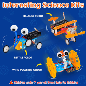 ชุดของเล่น STEM หุ่นยนต์มอเตอร์ไฟฟ้า DIY สำหรับเด็ก รถทรงตัวแบบวาดได้ หุ่นยนต์สัตว์เลื้อยคลาน ชุดวิทยาศาสตร์ - Product Image 2