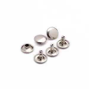 Metal Double Cap Rivets Studs Round Rivet for Leather Craft Belt Garments Hat Shoes 6mm 7mm bag Accessories Button