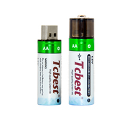 Batterie rechargeable au lithium AAA 1,5 V type C 600 mAh 1200 cycles pour souris, clavier, horloge