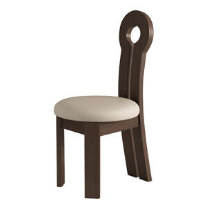 Chaise de salle à manger en bois moderne avec dossier rembourré, mobilier pour la maison et les restaurants, design de style français - Product Image 2