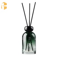 Fubei Living Luxury – Coffret diffuseur de parfum d'ambiance en verre avec bouchon en bois et bâtonnets en rotin, idéal pour un cadeau