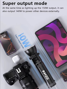 Lumière vidéo LED Inkee Gc150 150W, étanche, avec monture Bowens, diffuseur continu pour l'enregistrement en direct, lumière LED - Product Image 2