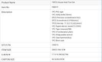 Ensemble d'outils multifonctions Everich de 19 pièces avec outils en acier à haute teneur en carbone, clé hexagonale, option OEM, garantie de 3 ans dans un étui de protection