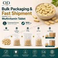 Comprimés de multivitamines et de minéraux pour adultes, formule personnalisée en vrac, sans sucre, végétaliens, sans OGM, pour une nutrition quotidienne, complément alimentaire OEM