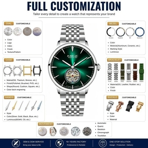 OEM Custom Logo Business Mechanical <b>Skeleton</b> <b>Watch</b> for Men Stainless Steel Luxury Fashion Analog <b>Automatic</b> Wristwatch - Product Image 2