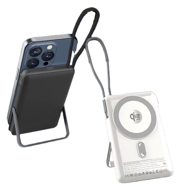 Oryix P17 Qi2 25W Magnetic Wireless Charger 10000mAh Semi-Solid Battery PD30W Power Bank with Stand