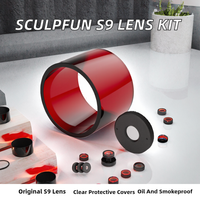 Sculpfun S9 Original – Lot de 3 lentilles standard et 2 couvercles en acrylique hautement transparents, anti-huile, anti-fumée, brevetés, pièce laser sous garantie 1 an