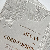 Cartes d'invitation de mariage de luxe personnalisées en relief 3D, estampées à chaud, cartes de vœux en carton premium, impression sur papier