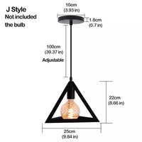 Cage d'art en fer vintage industriel moderne plafonnier suspendu E27 LED porte-ampoule Led lampes suspendues