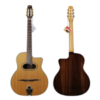 Guitare Jazz Gypsy Archtop Cutaway Aiersi de Haute Qualité, Instrument de Musique Acoustique à Cordes Vintage, Logo Personnalisé, Fabriquée à la Main
