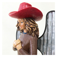 Nouvelle Statue d'Ange Cowgirl en Résine pour Décoration de Table