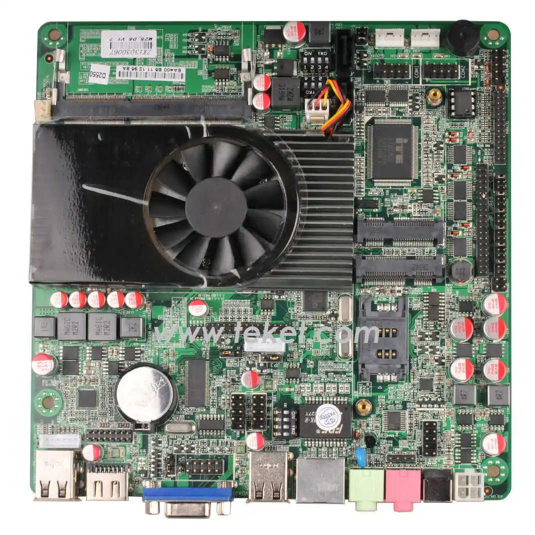 Intel Atom D2550 All-in-One Mini-ITX Motherboard D2550MT com 12VDC 8 * USB 2 * COM CPUFAN e SYSFAN