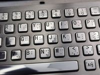 Clavier métallique anti-vandalisme IP65 DSP avec braille, filaire, avec trackball ou pavé tactile
