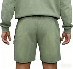 Shorts Casuales de Cintura Media con Patrón Tejido Transpirable y Estampado Sólido, Servicio OEM Disponible - Product Image 3